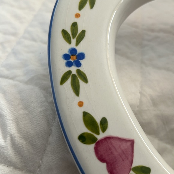 Portuguese Handpainted Glazed Ceramic Heart - Picture 7 of 12